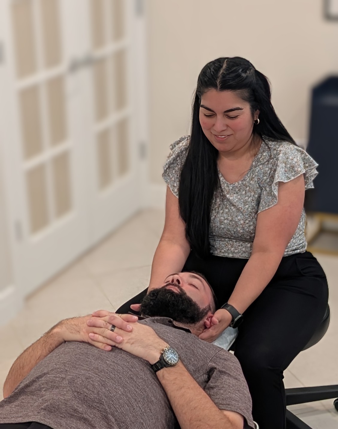Gentle chiropractic adjustment at the Land O' Lakes office